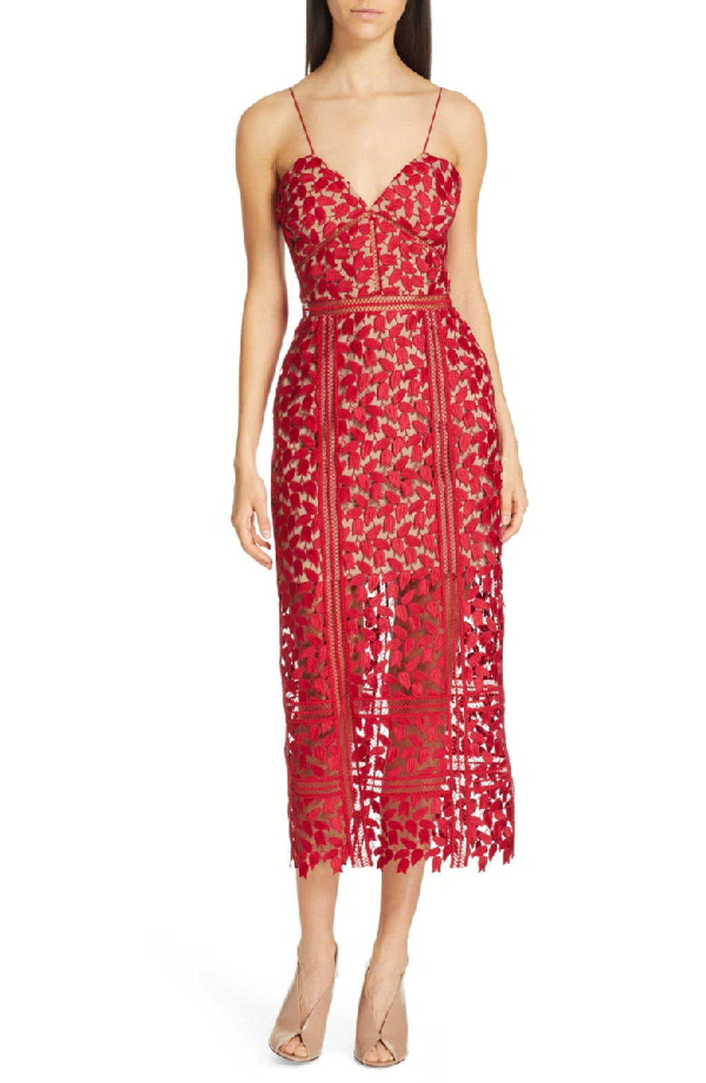 Arabella lace midi dress hotsell