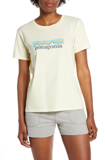 Shop Patagonia P-6 Logo Tee In Resin Yellow
