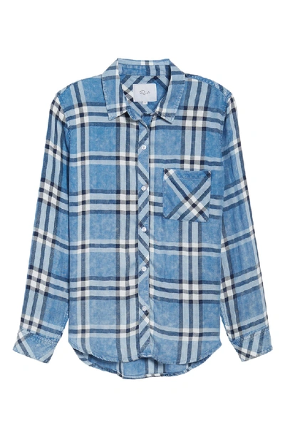 Shop Rails Hunter Plaid Shirt In Lapis White Black