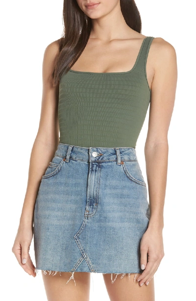 Shop Free People Intimately Fp Square One Seamless Camisole In Moss