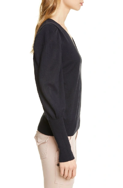 Shop Joie Ula Bubble Sleeve Sweater In Midnight