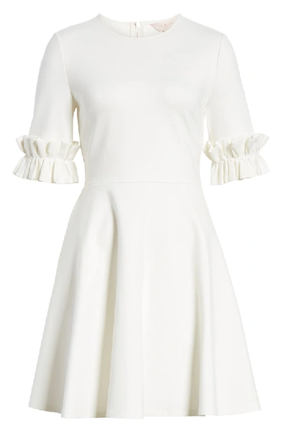 Ritzi ruffle sleeve 2025 skater dress