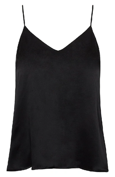Shop Anine Bing Gwyneth Silk Satin Camisole In Black