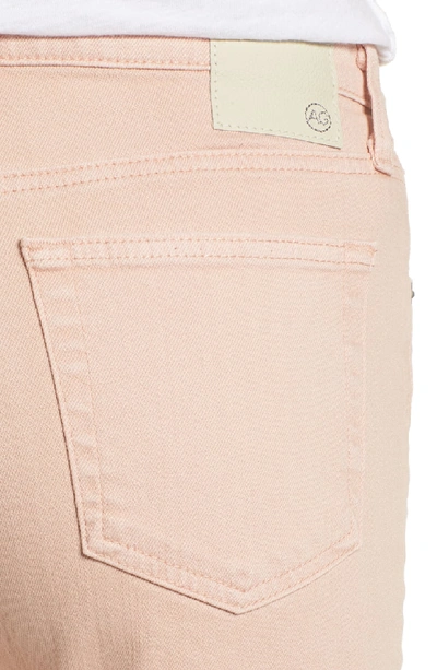 Shop Ag The Isabelle High Waist Crop Straight Leg Jeans In 1 Year Sulfur Rosy Rogue