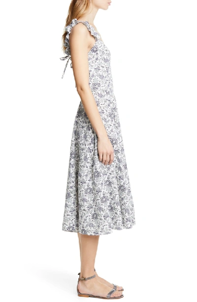 Shop La Vie Rebecca Taylor Provencal Midi Dress In Pearl Combo