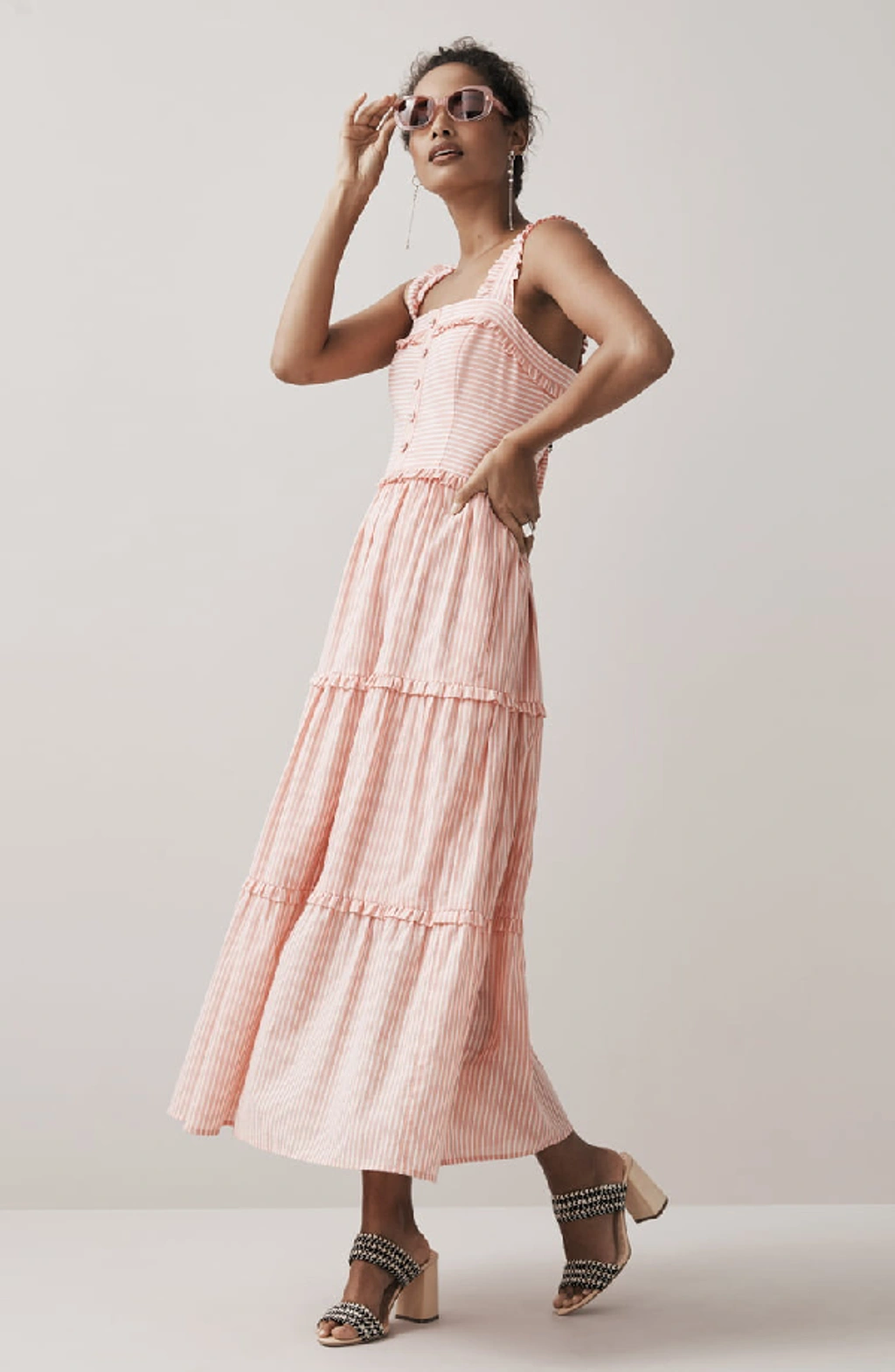 Courtney rio stripe lawn maxi dress 2025