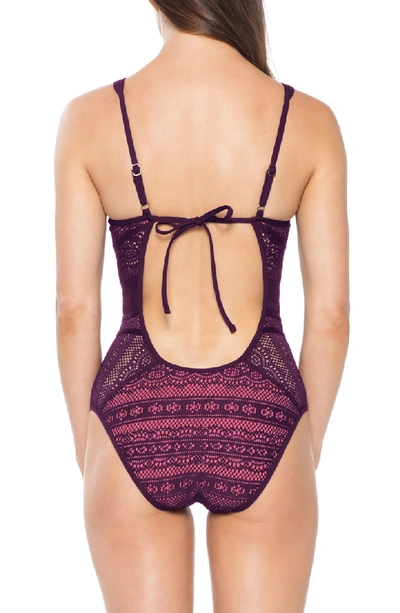 Shop Becca Show & Tell One-piece Swimsuit In Merlot