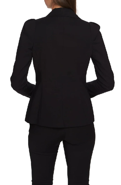 1.state Fitted Single-button Blazer In Rich Black
