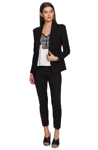 1.state Fitted Single-button Blazer In Rich Black