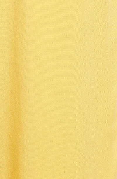 Shop English Factory Pleated Crop Trousers In Yellow