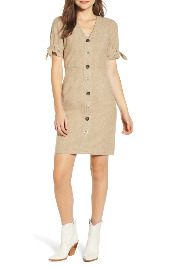 moon river button front dress