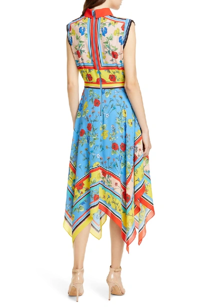 Shop Alice And Olivia Farrah Handkerchief Dress In Scarf Print
