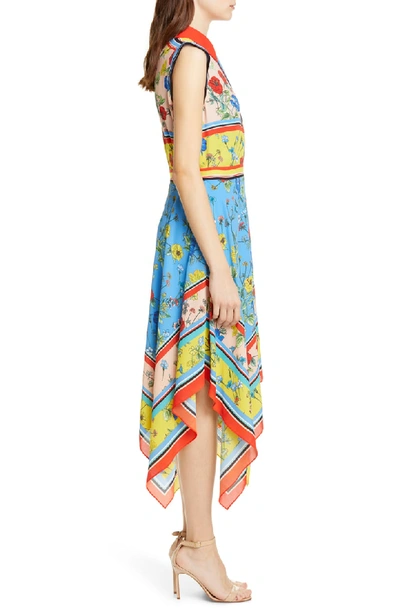 Shop Alice And Olivia Farrah Handkerchief Dress In Scarf Print