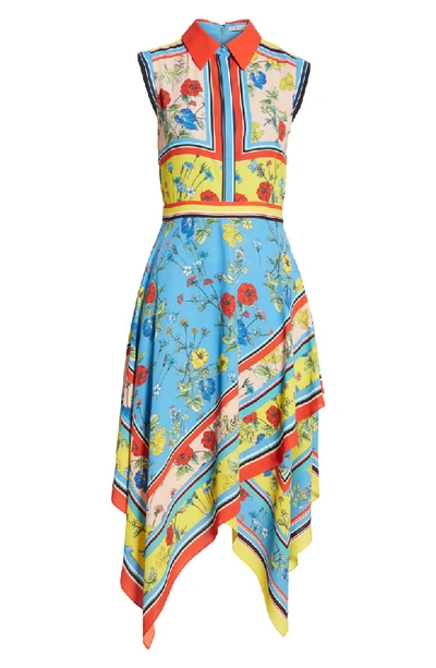 Shop Alice And Olivia Farrah Handkerchief Dress In Scarf Print