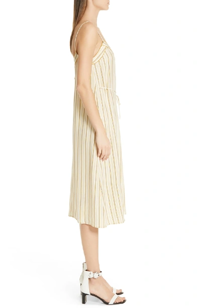 Shop Rag & Bone Ilona Silk Midi Dress In Ivory Multi