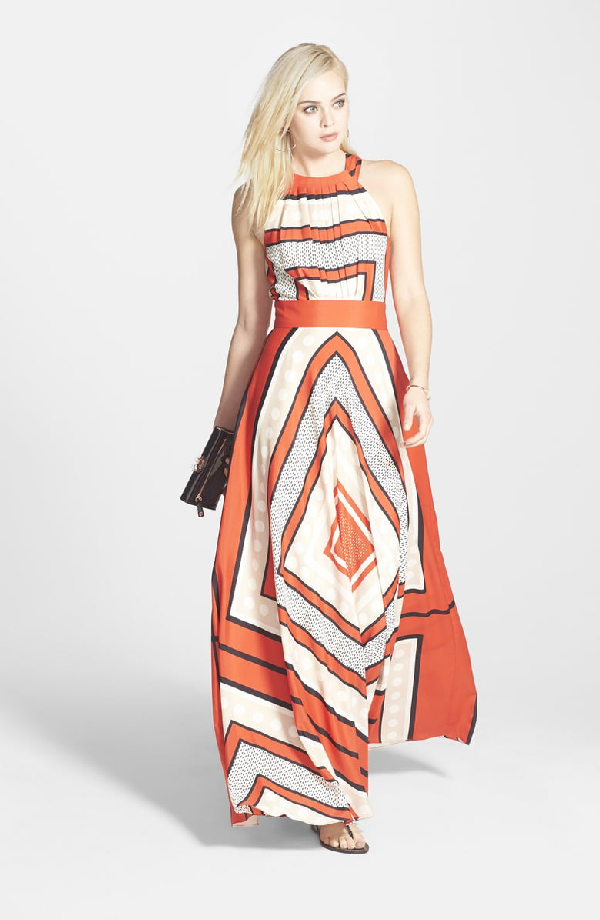 eliza j scarf print maxi dress petite