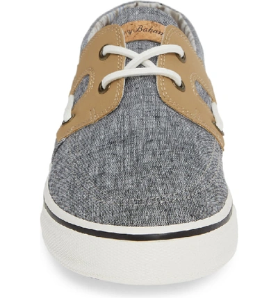 Shop Tommy Bahama Stripe Breaker Sneaker In Black Chambray