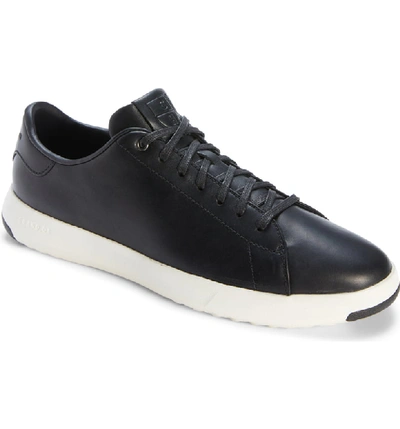 Shop Cole Haan Grandpro Tennis Sneaker In Black Leather