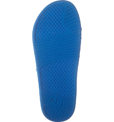 Shop Apl Athletic Propulsion Labs Big Logo Techloom Knit Sport Slide In Royal Blue