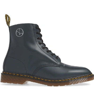 Shop Dr. Martens' X Undercover 1460 Boot In Navy Leather