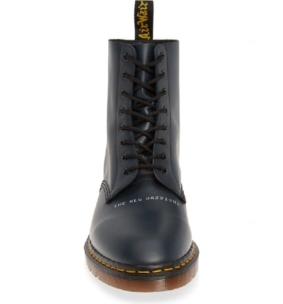 Shop Dr. Martens' X Undercover 1460 Boot In Navy Leather