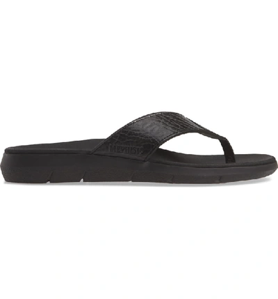 Shop Mephisto Charly Flip Flop In Black Leather