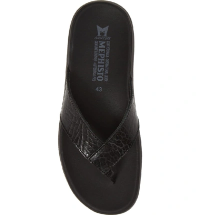 Shop Mephisto Charly Flip Flop In Black Leather