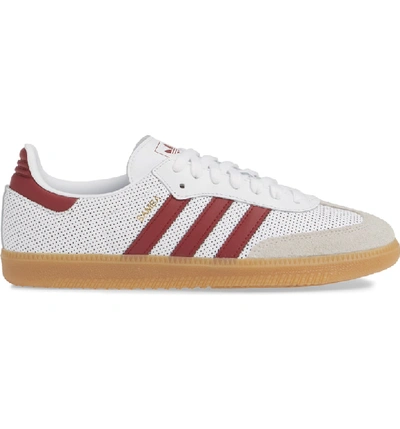 Shop Adidas Originals Samba Og Sneaker In White/ Burgundy/ Grey