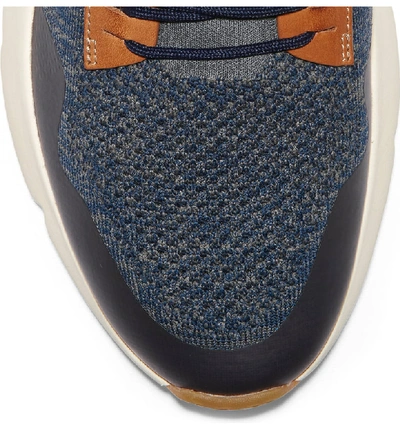 Shop Cole Haan Zerogrand All-day Trainer Sneaker In Marine Blue/ Tan Knit