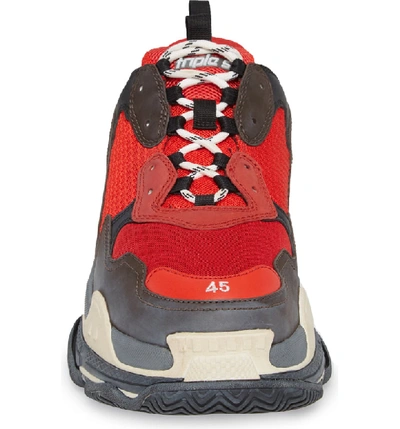 Shop Balenciaga Triple S Retro Sneaker In Rouge/ Black