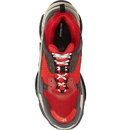 Shop Balenciaga Triple S Retro Sneaker In Rouge/ Black