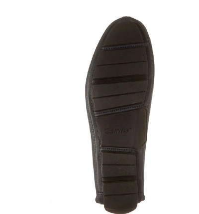Shop Calvin Klein Kolton Driving Shoe In Dark Navy Leather