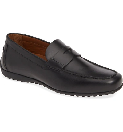 Shop Aquatalia Robby Water Resistant Driving Shoe In Black Leather