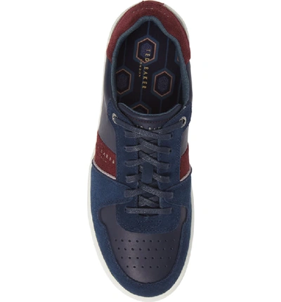 Shop Ted Baker Maloni Sneaker In Dark Blue Suede