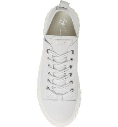 Shop Giuseppe Zanotti Double Lace Sneaker In Bianco / White