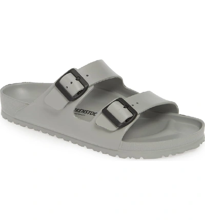 Shop Birkenstock Essentials - Arizona Eva Waterproof Slide Sandal In Seal Gray