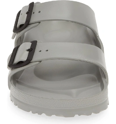 Shop Birkenstock Essentials - Arizona Eva Waterproof Slide Sandal In Seal Gray