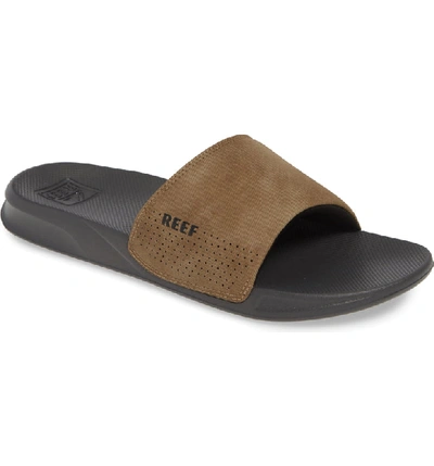 Reef Men's One Slide Sandals Men's Shoes In Grey/ Tan | ModeSens