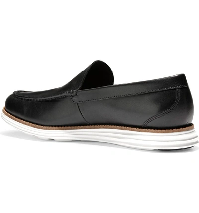 Shop Cole Haan Original Grand Loafer In Black/ Optic White Leather