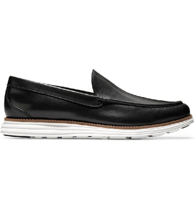 Shop Cole Haan Original Grand Loafer In Black/ Optic White Leather