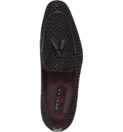 Shop Mezlan 'carol' Tassel Loafer In Black Patterned Fabric