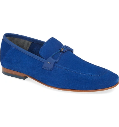 Ted Baker Siblac Bit Loafer In Blue Suede | ModeSens
