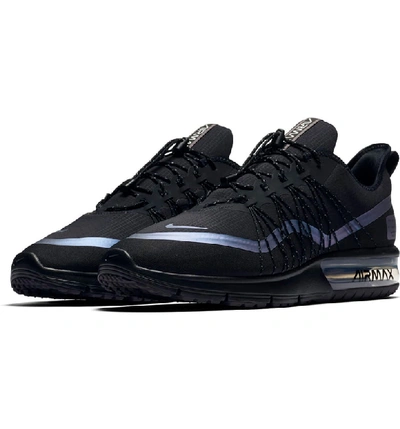 Eigenlijk Kenia vrijdag Nike Men's Air Max Sequent 4 Shield Running Sneakers From Finish Line In  Black/racer Blue-thunder | ModeSens