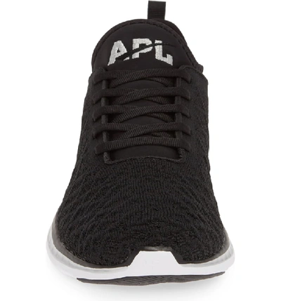 Shop Apl Athletic Propulsion Labs Techloom Phantom Running Shoe In Black/ Metallic Silver