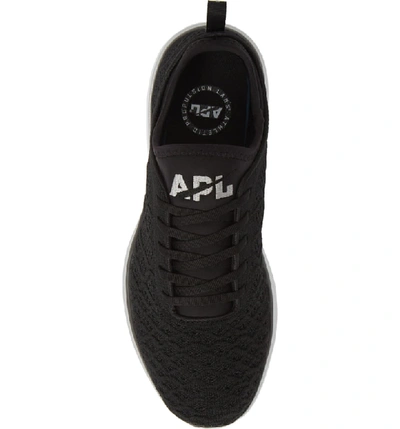 Shop Apl Athletic Propulsion Labs Techloom Phantom Running Shoe In Black/ Metallic Silver