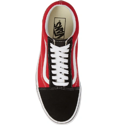 Shop Vans Old Skool Sneaker In Black/ Racing Red