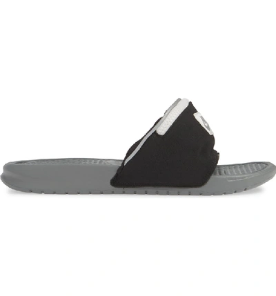 Shop Nike Benassi Just Do It Fanny Pack Sport Slide In Black/ Cool Grey/ White