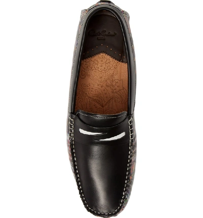 Shop Robert Graham Alban Driving Shoe In Black Leather