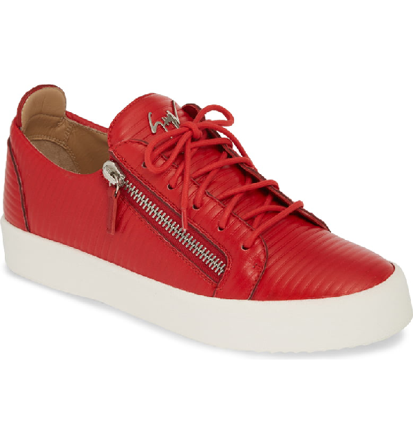 giuseppe zanotti red sneakers