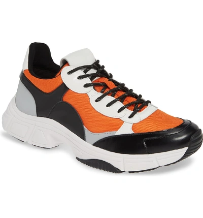 Calvin Klein Men's Daxton Dad Sneakers Men's Shoes In Black/orange |  ModeSens